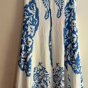 THML Sleeveless Blue and White Sundress Sz Small